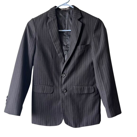 DOCKERS Other - Dockers Boys Blazer Sport Jacket Size 12 Black 2 Button‎ Coat Pinstripe Formal